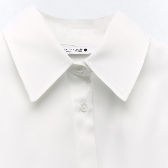 ZARA Minimalist Satin Effect Wrap Shirt/Blouse - NWT - Picture 6 of 10